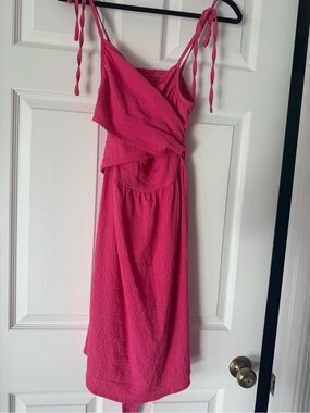 Women's Fuchsia Tie-Shoulder Summer Dress